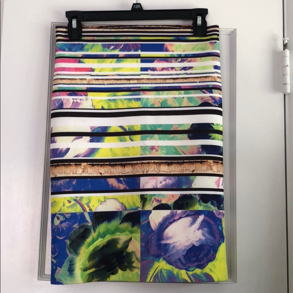 Clover Canyon Multicolor Neoprene Mini Skirt